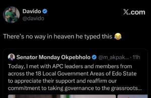 Drama as Davido Reacts to APC Governors’ Surprise Announcement, Sparks Fresh Reactions Online